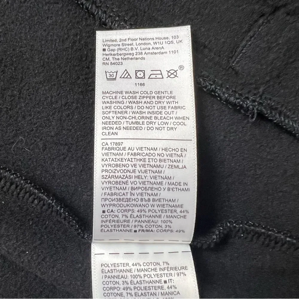 Athleta On My Way Triumph Double Zip Hoodie Sweatshirt Puff Sleeves Large